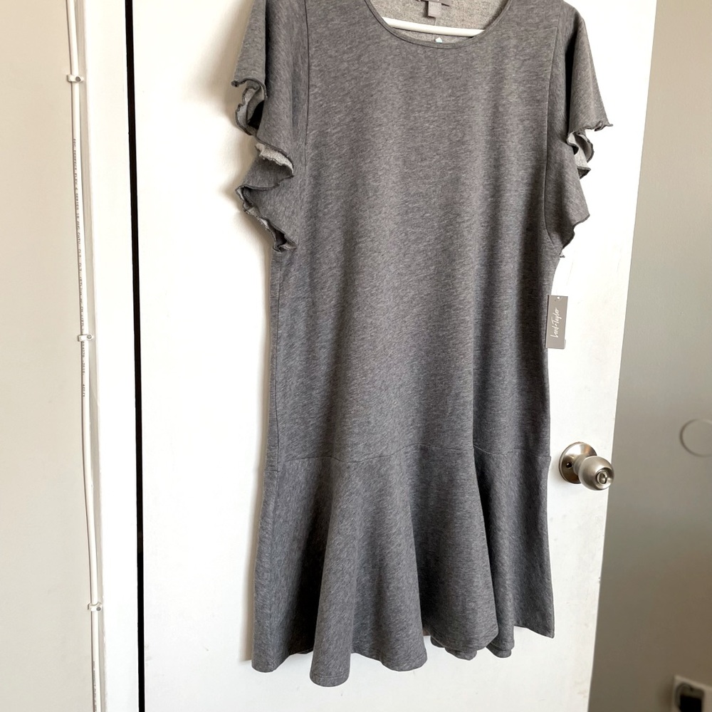 Lord and Taylor Soft Flutter Midi Dress - Size L - Picture 2 of 12